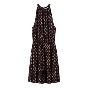 Aritzia Wilfred Effet Floral High Neck Mini Dress